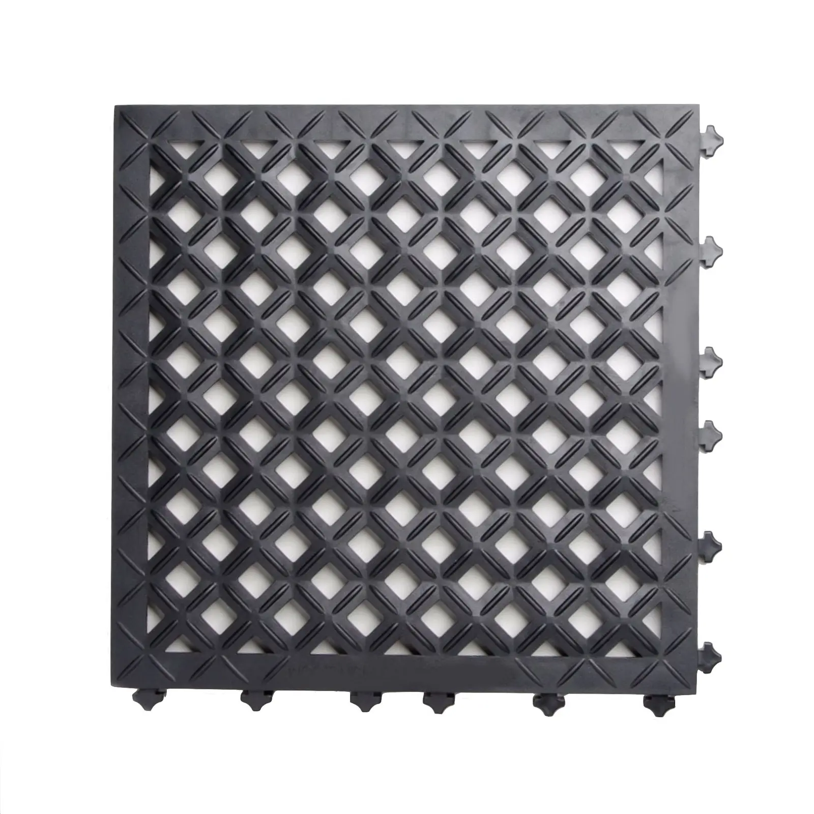 Safe-Flex antimicrobial drainage mat with open grid surface for washdown areas.